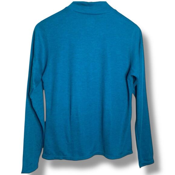 Vintage North Face Pullover Women's Size Medium Tropical Teal 1/4 Zip Pullover - Picture 2 of 7